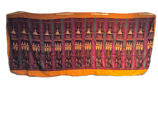 Cambodian silk ikat ceremonial hanging