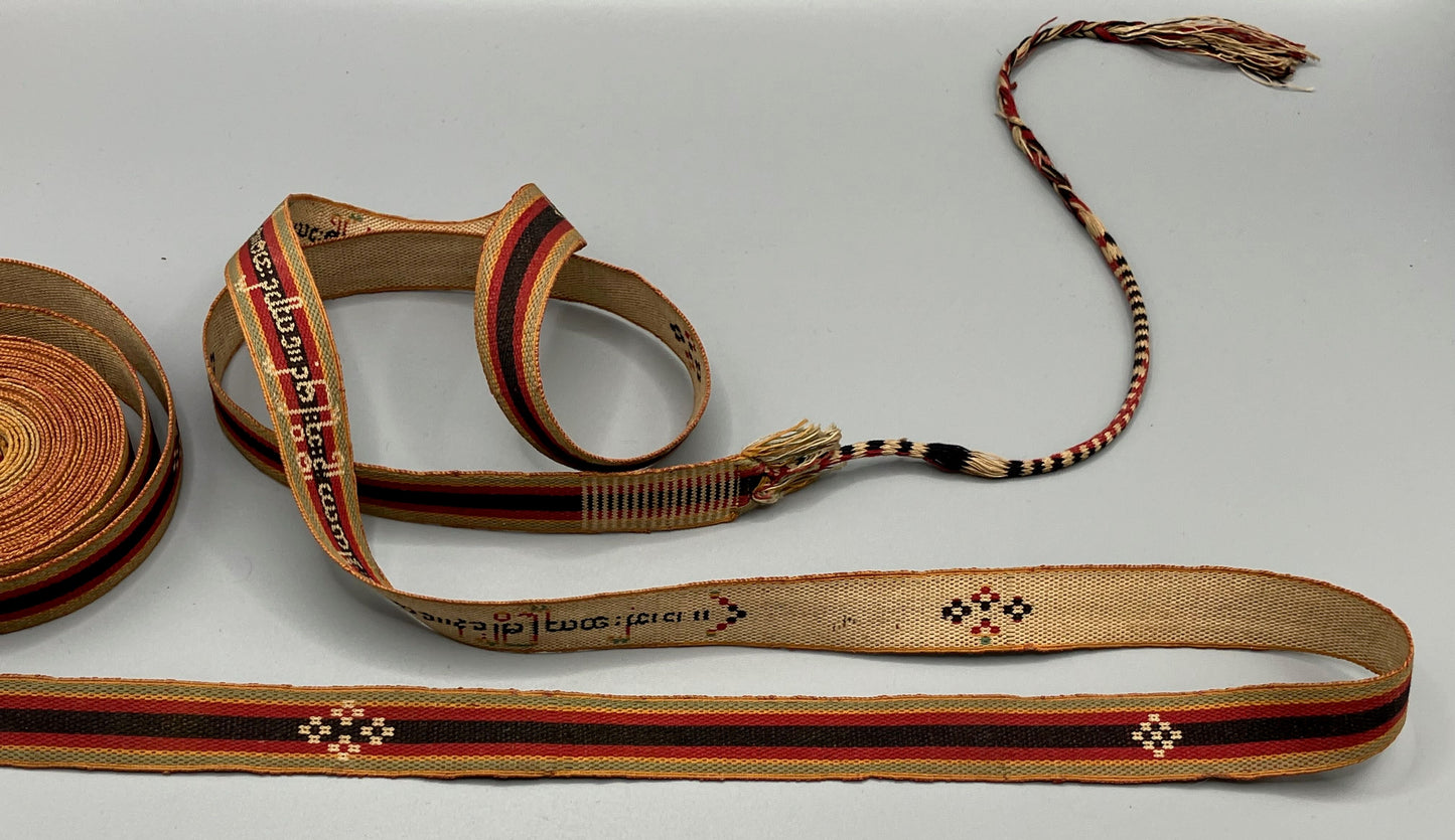 Sazigyo Burmese Tablet-Woven Manuscript Binding Ribbon
