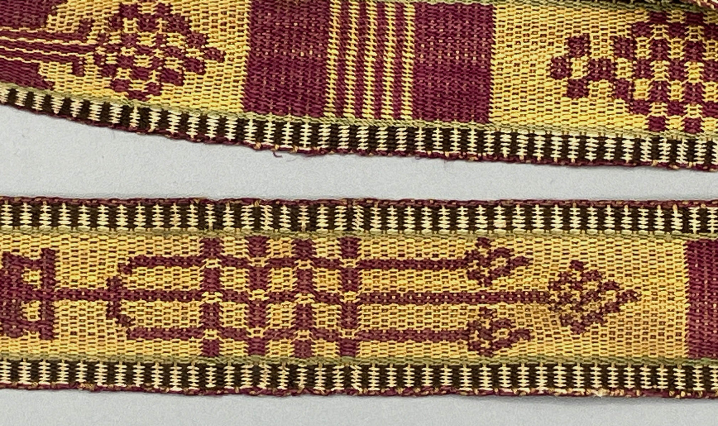 Armenian silk tablet-woven ribbon, undated