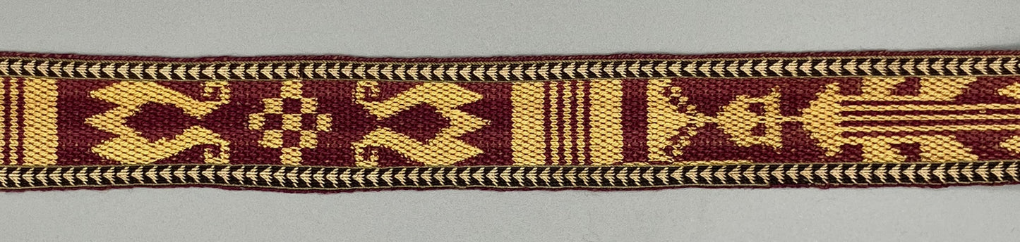 Armenian silk tablet-woven ribbon 1881