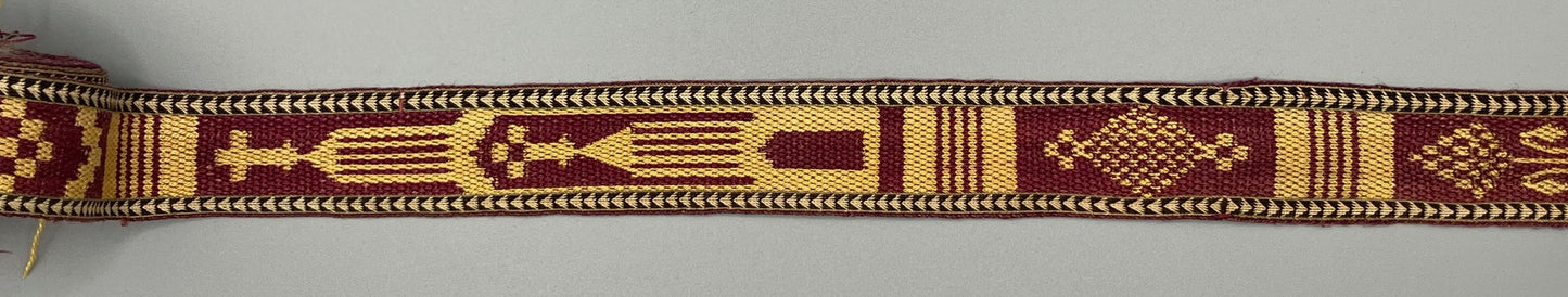Armenian silk tablet-woven ribbon 1881