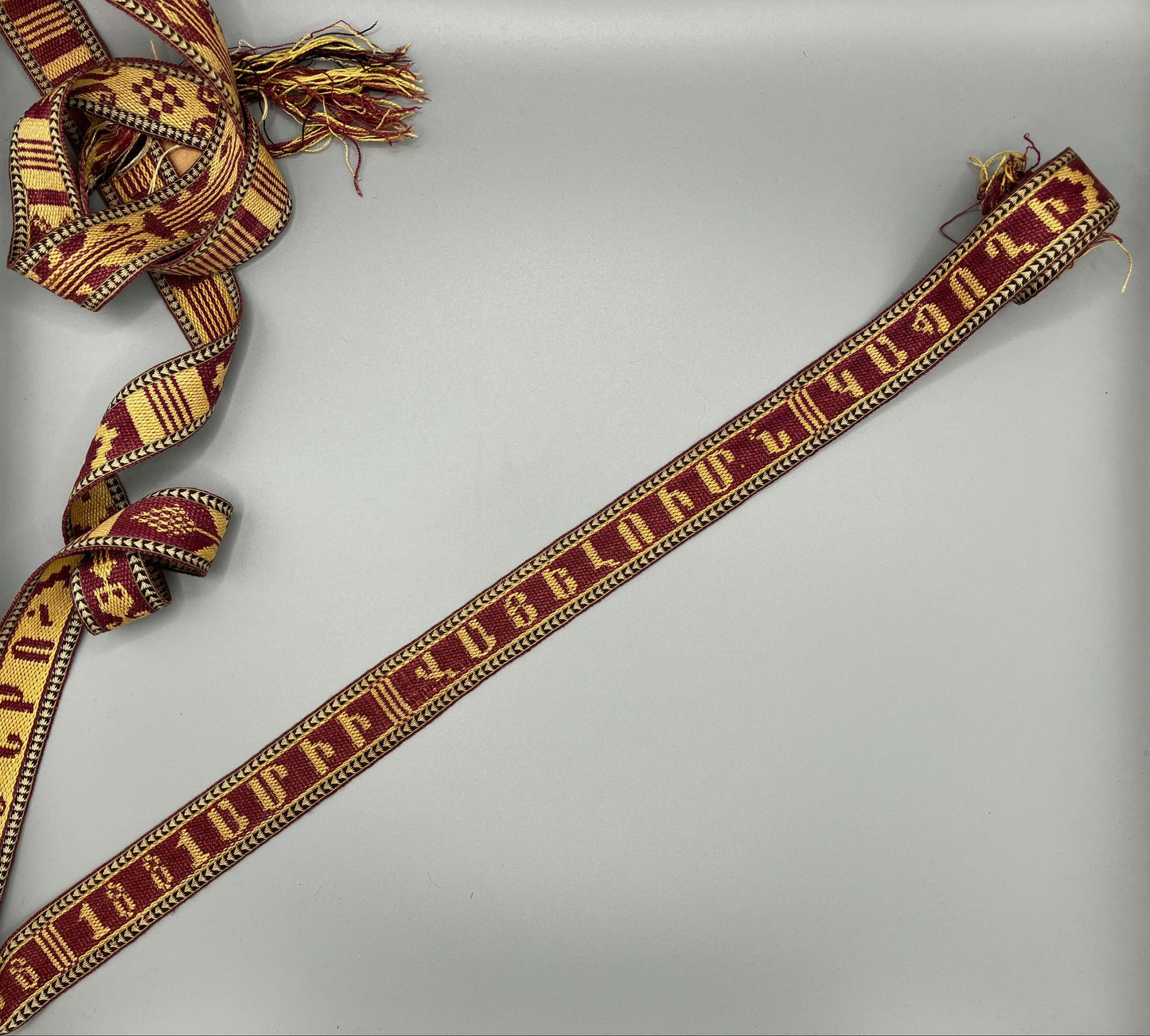 Armenian silk tablet-woven ribbon 1881